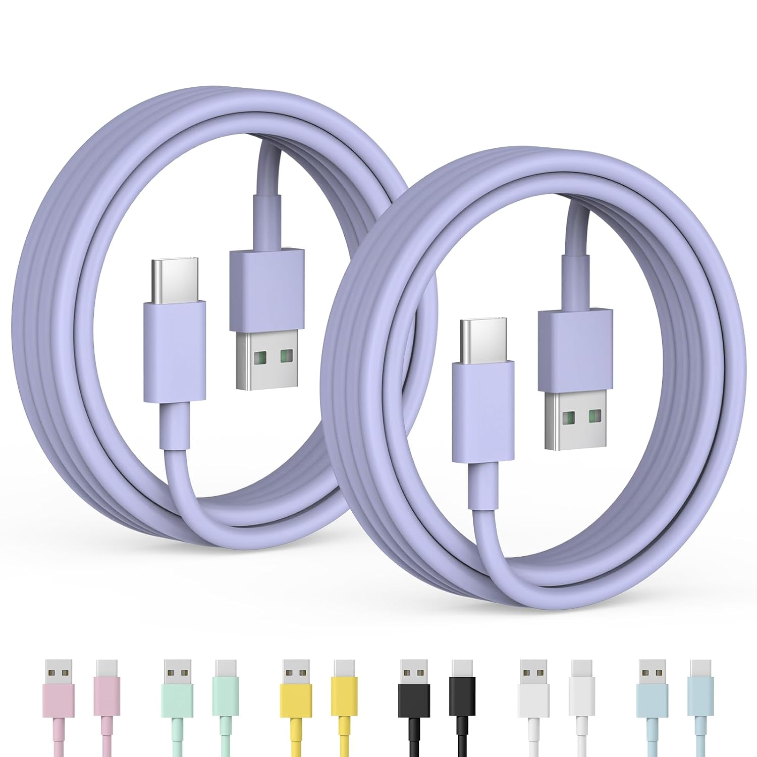 Detalle de 5FT Car CarPlay Cable for iPhone 15/16 — USB-C to Lightning? (Purple) — Apple MFi Certified