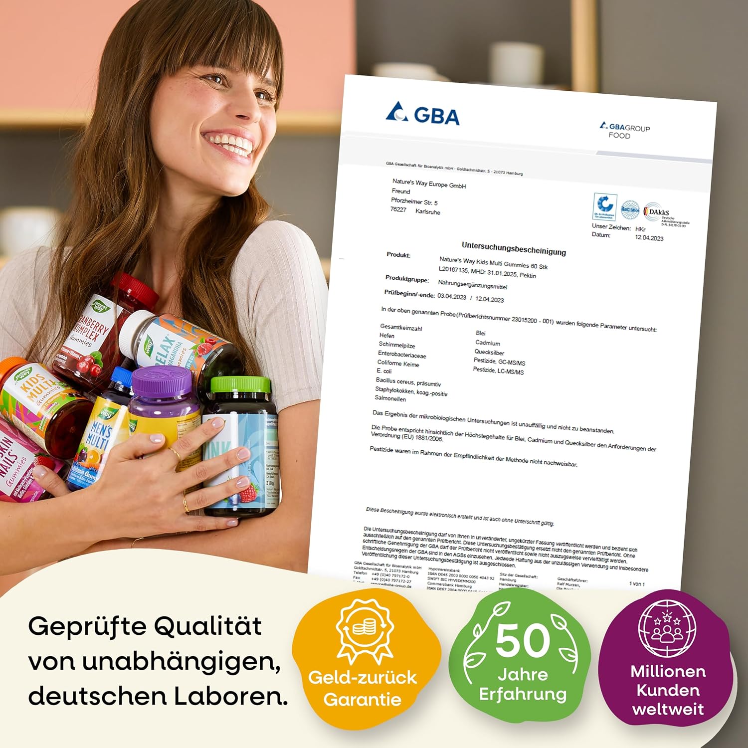 Detalle de Vitamine Kinder Multivitamin Gummibärchen – Immunsystem stärken ab 4 Jahren