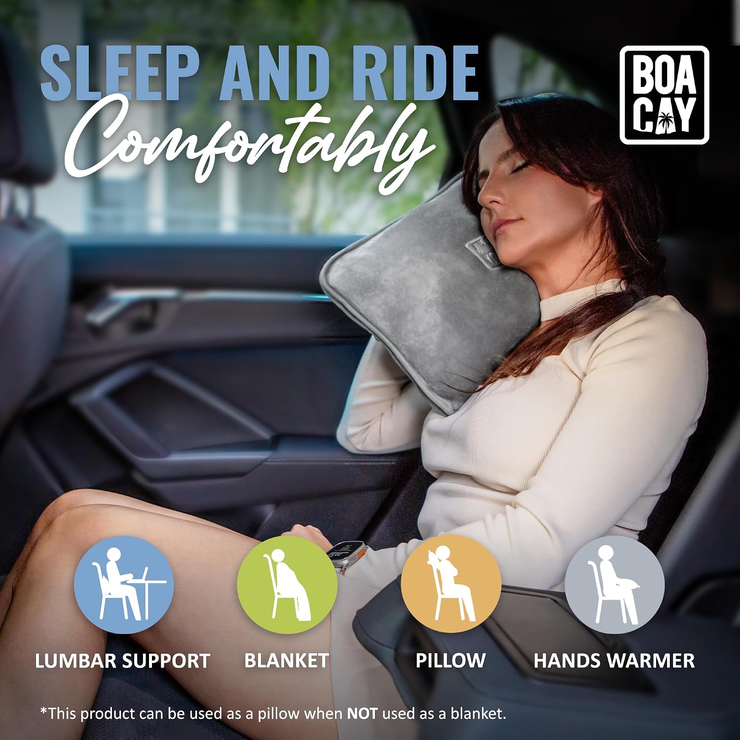 Thumbnail 5 de BOACAY Soft & Warm Travel Blanket with Pillow