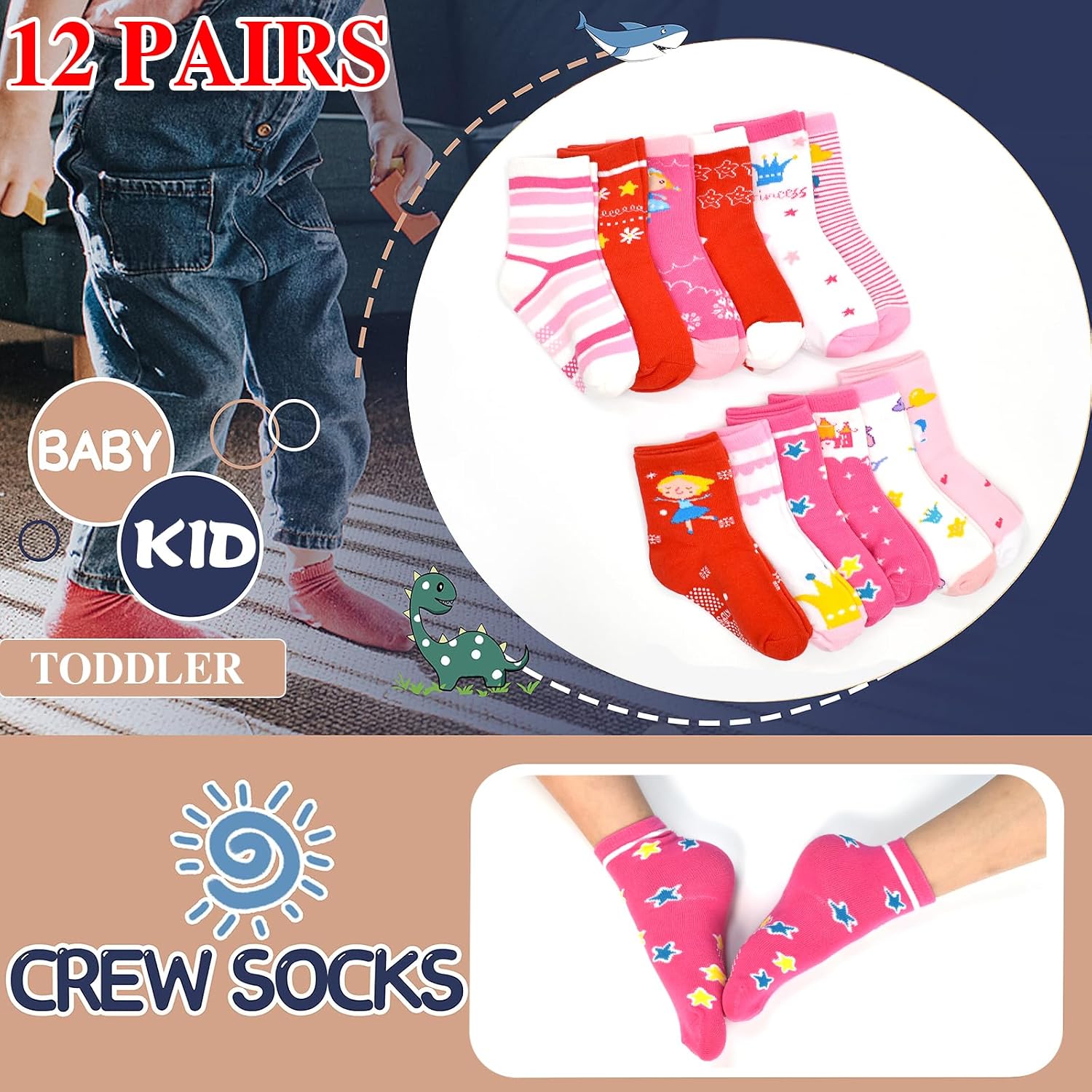 Thumbnail 3 de Stoppersocken Kinder 12 Paar Antirutsch