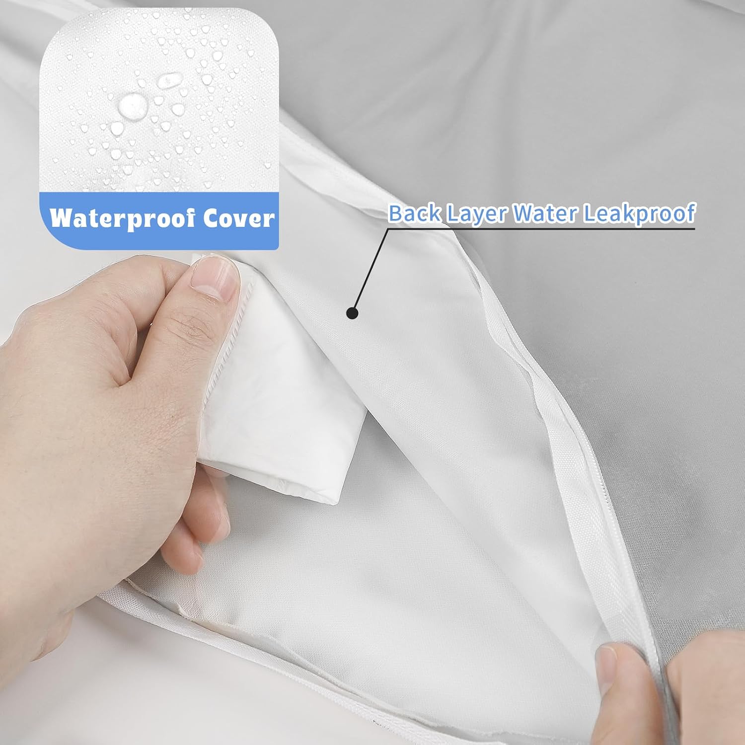 Detalle de Hooyax Nursing Pillow Cover in Gray