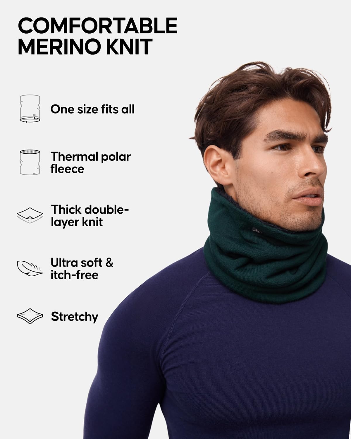 Thumbnail 5 de DANISH ENDURANCE Fleece Snood merino neck warmer ⛄
