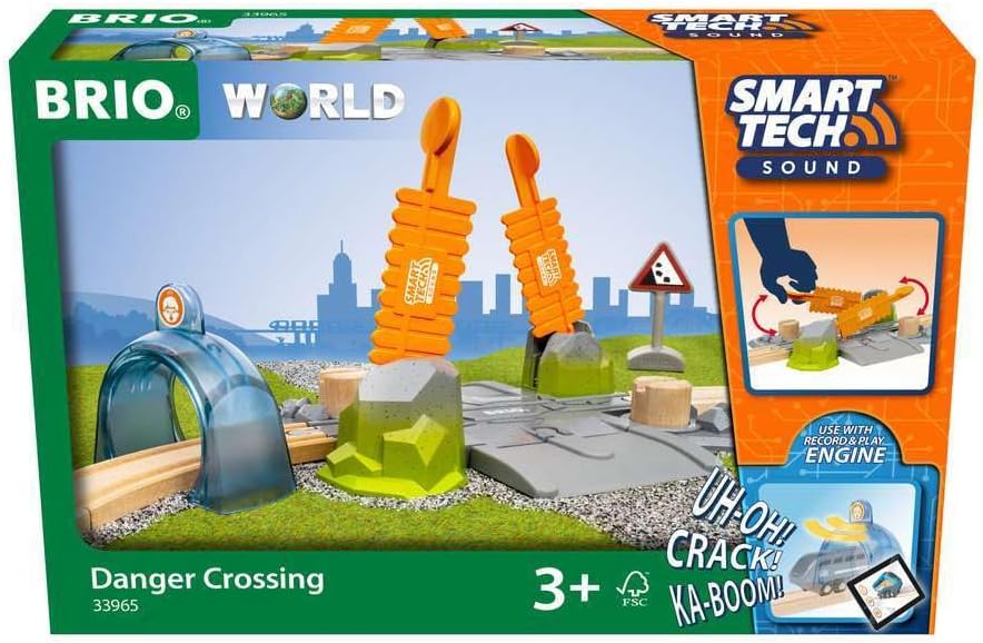 Thumbnail 1 de BRIO World Smart Tech Sound Danger Crossing for Kids ⛂🚂🚆🚋🚞📦🚏🚦🚧🧸🚸