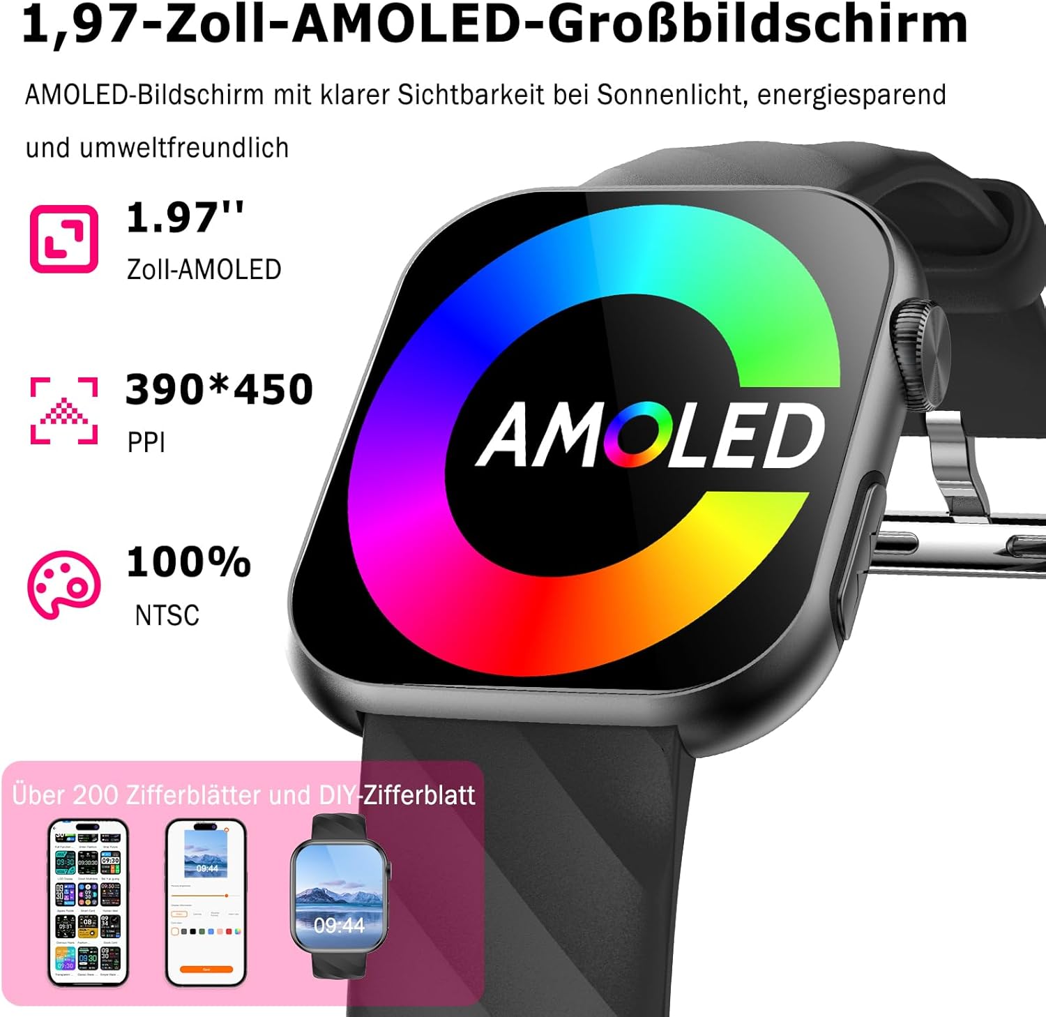Thumbnail 5 de 2026 Neue Smartwatch EKG HRV 1,97 Zoll AMOLED