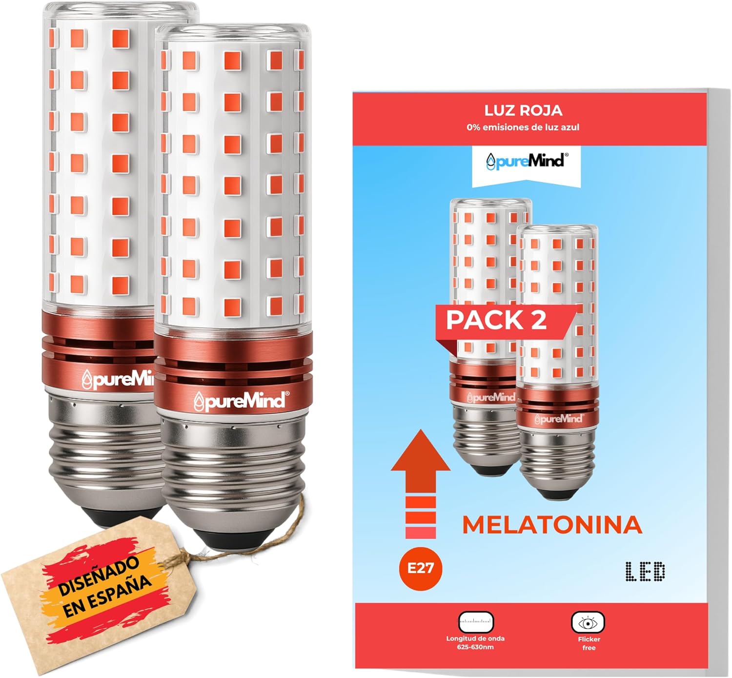 Thumbnail 6 de Puremind Luz Roja E14 625–630nm