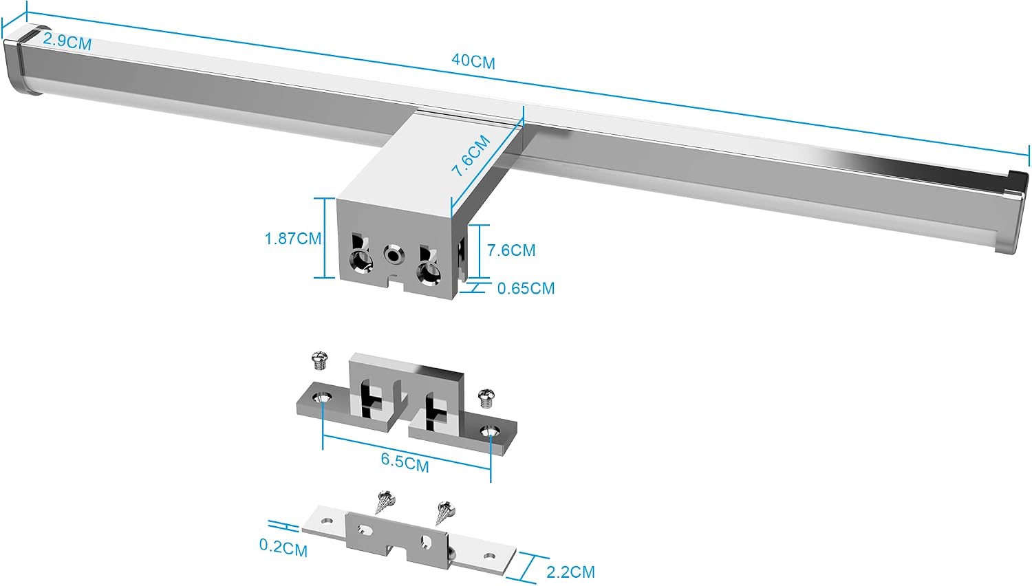 Detalle 1 de Aogled 7eb01236-f205-4eca-b7c2-d8fb978fc3f0 led-spiegellamp 40 cm, 10 W, IP44