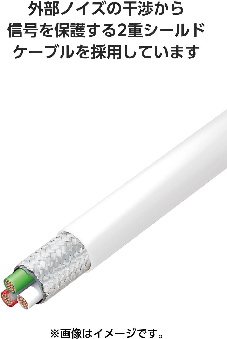 Detalle 1 de エレコム MPA-ACECTW10WH USB-A to USB-Cケーブル 2本セット・1m・15W・白