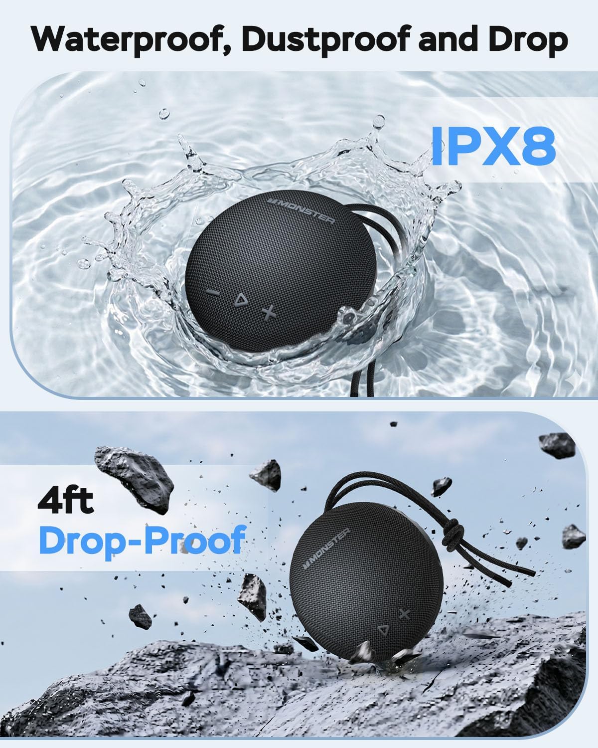 Detalle de Monster Bluetooth Speaker IPX8 Waterproof Speaker
