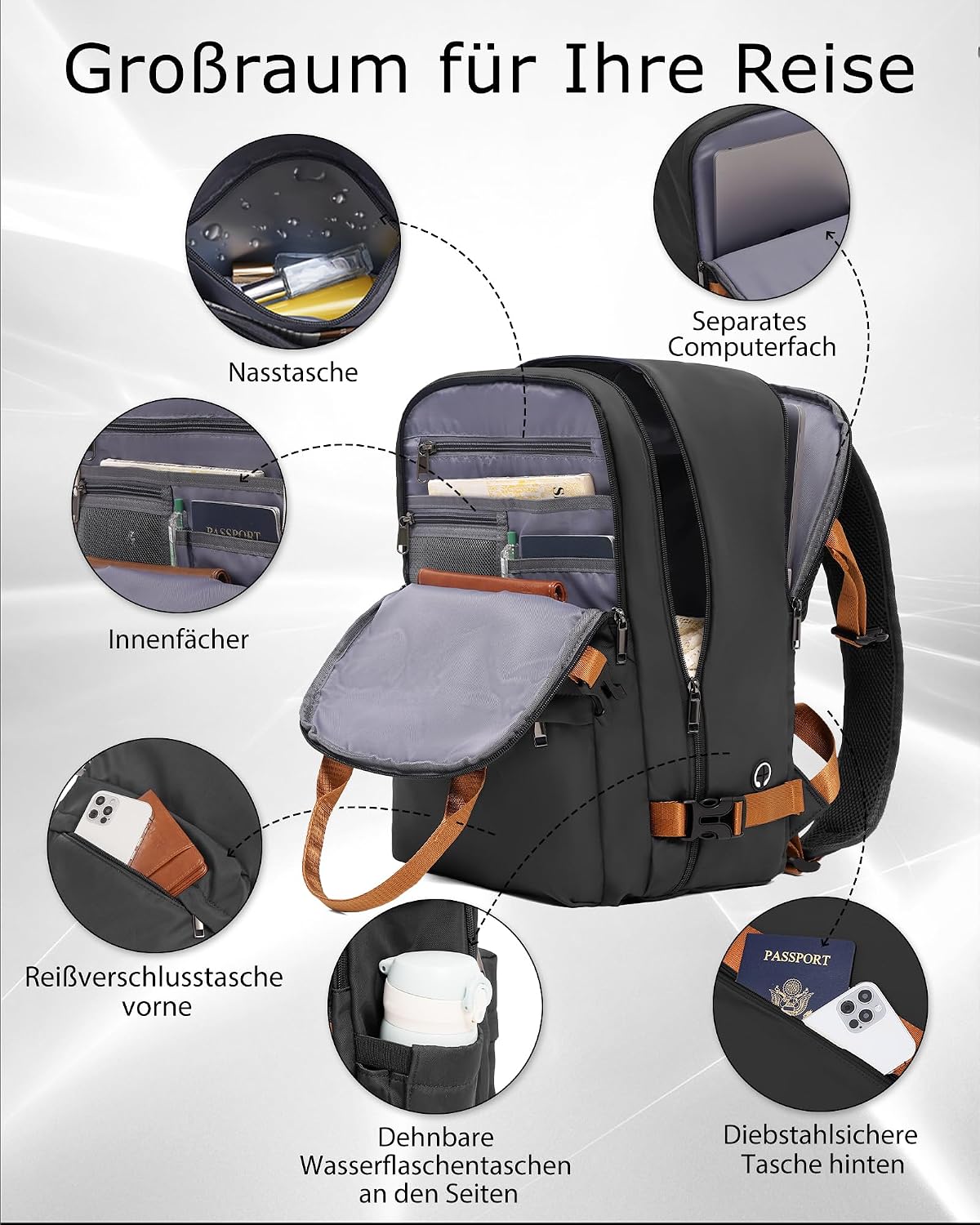 Thumbnail 4 de COOLIFE Vakuum Rucksack Easyjet 45x36x20