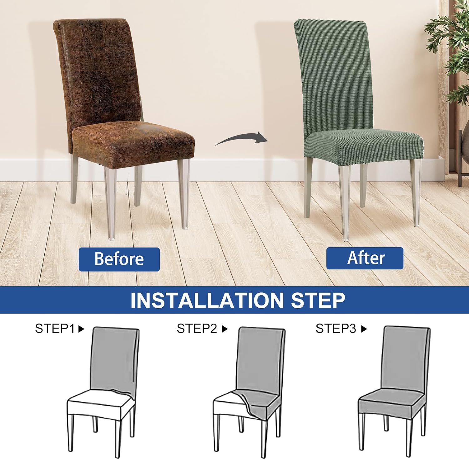 Thumbnail 4 de Ystyle housse de chaise extensible 6 pièces