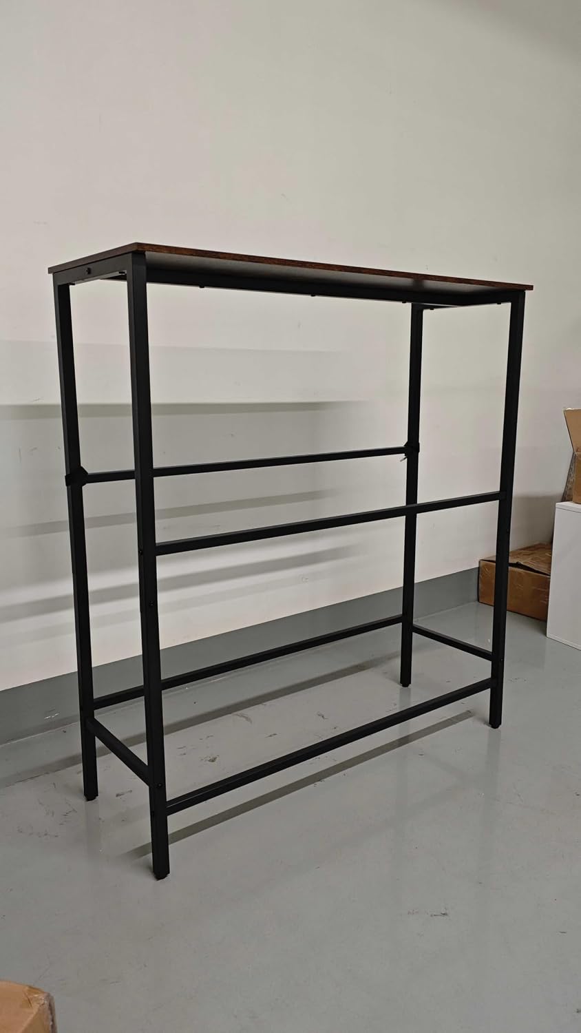 Detalle de SONGMICS BSC363K01 BARNET Drinks Crate Rack, 3-Tier Tilted Steel Stand