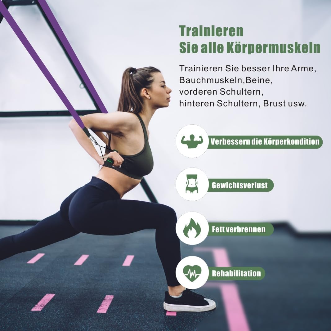 Thumbnail 5 de NATNAV Elastici Fitness: set da 4 elastici con maniglie, gancio porta e guida esercizi