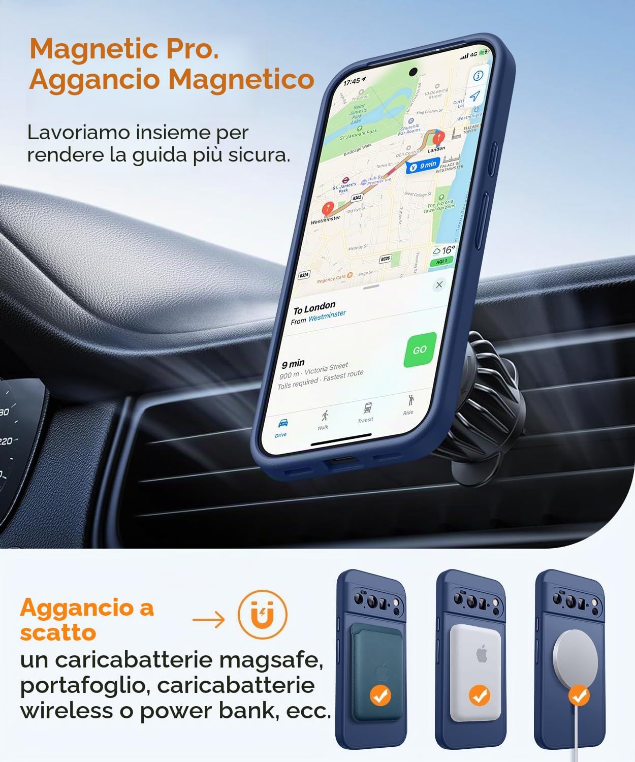 Detalle de CANSHN Custodia magnetica per Google Pixel 10 Pro XL 6.8" – Protezione completa della fotocamera, design opaco e antiurto