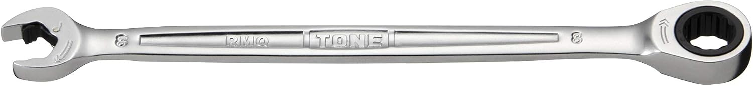 Detalle de トネ(TONE) RMQ-08 クイックラチェットめがねレンチ 二面幅8mm・薄形ストレート