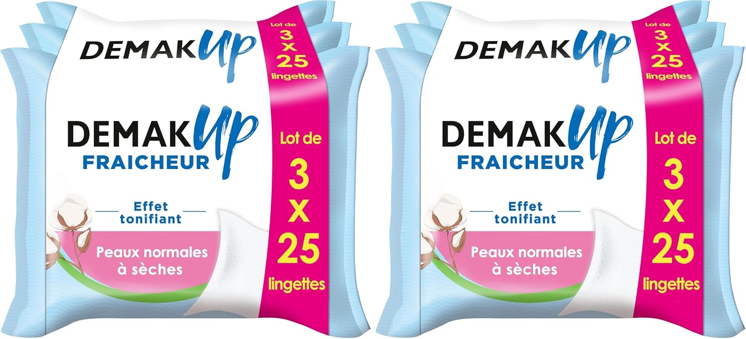Thumbnail 5 de Demak'Up Fraîcheur Lingettes démaquillantes pour peaux mixtes à grasses, 3x25