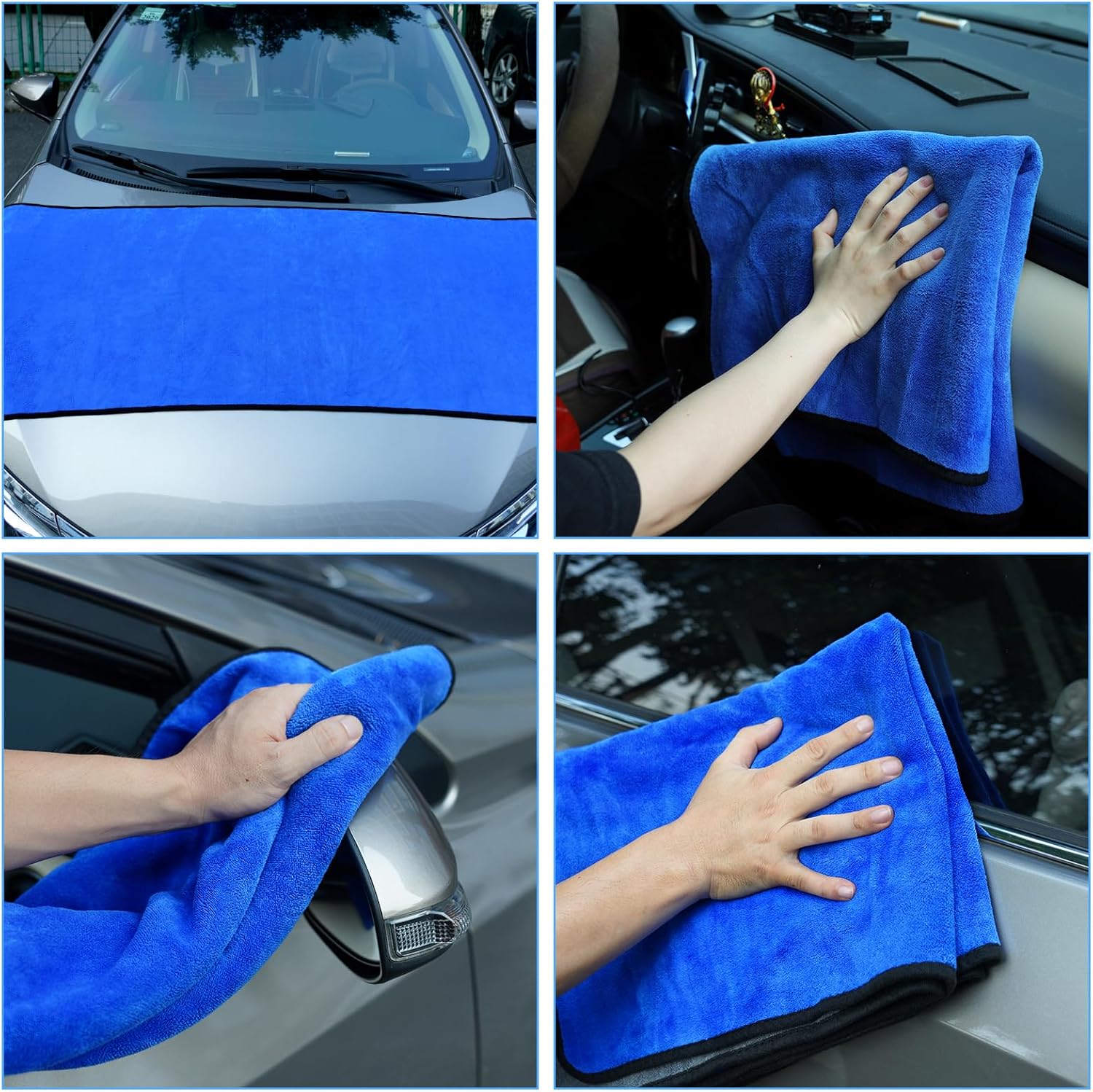 Thumbnail 5 de URAQT Microfibre Car Drying Towel 90x60cm – Large 600GSM, Borderless & Reusable