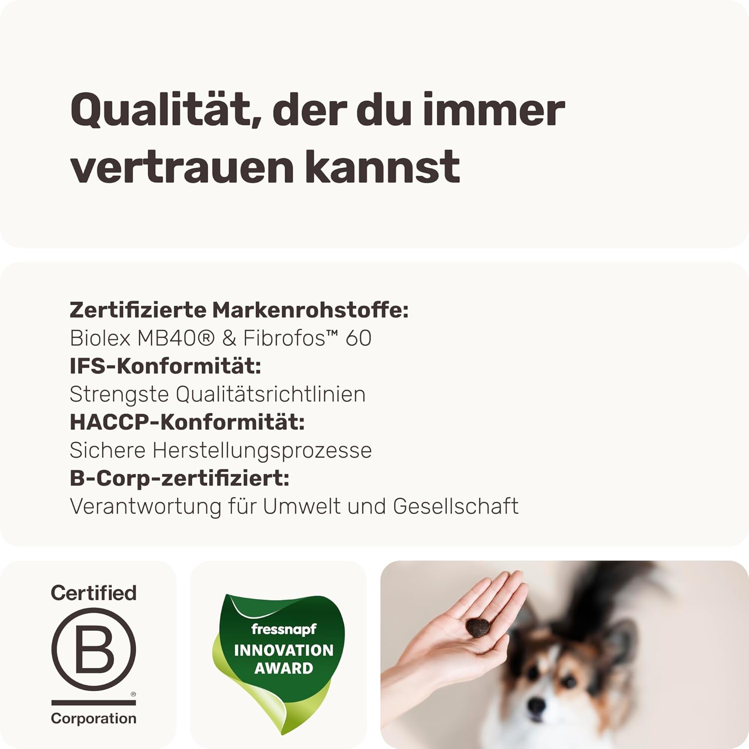 Thumbnail 6 de 9‑in‑1 Probiotika für Deinen Hund – Lucky Belly von mammaly, Hypoallergen, ohne Huhn, 120 Drops (350 g)