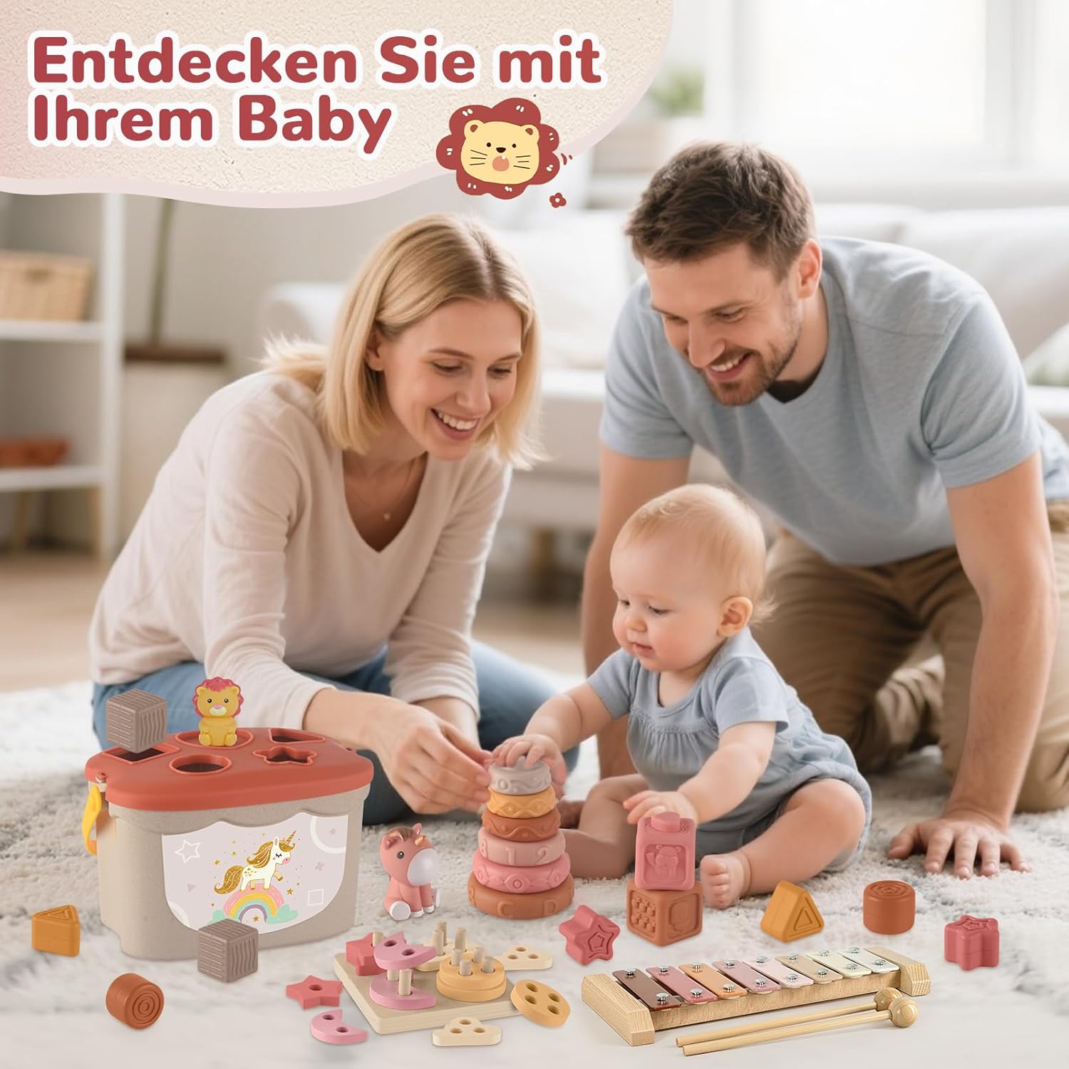 Thumbnail 3 de Montessori 5‑in‑1 Baby Spielzeug ab 6 Monaten