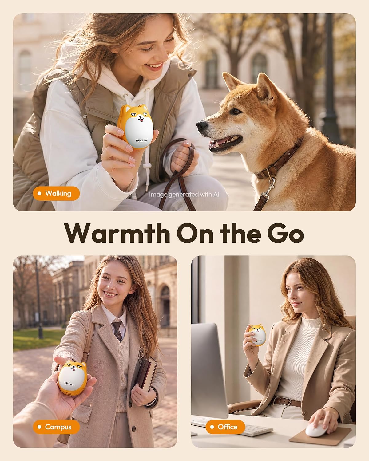 Thumbnail 6 de Gaiatop HW-16 Rechargeable Hand Warmers, Magnetic Split Design, 3 Heat Levels
