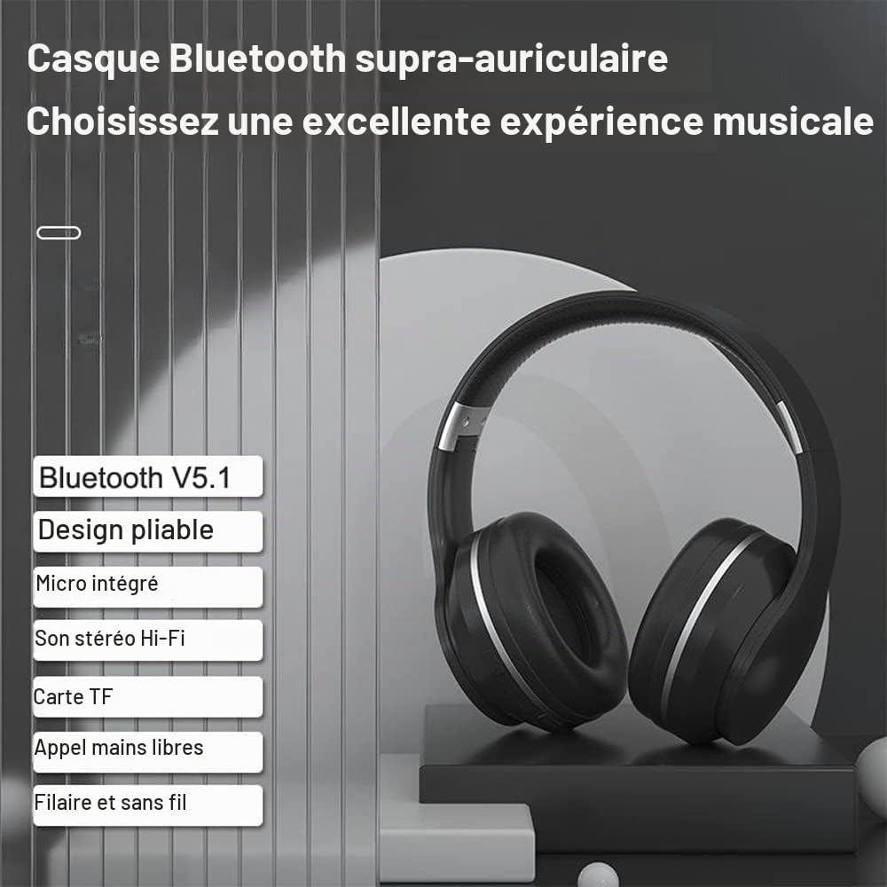 Thumbnail 6 de Usoun BH-DR56 kinderhoofdtelefoon, Bluetooth 5.1, microfoon en microSD