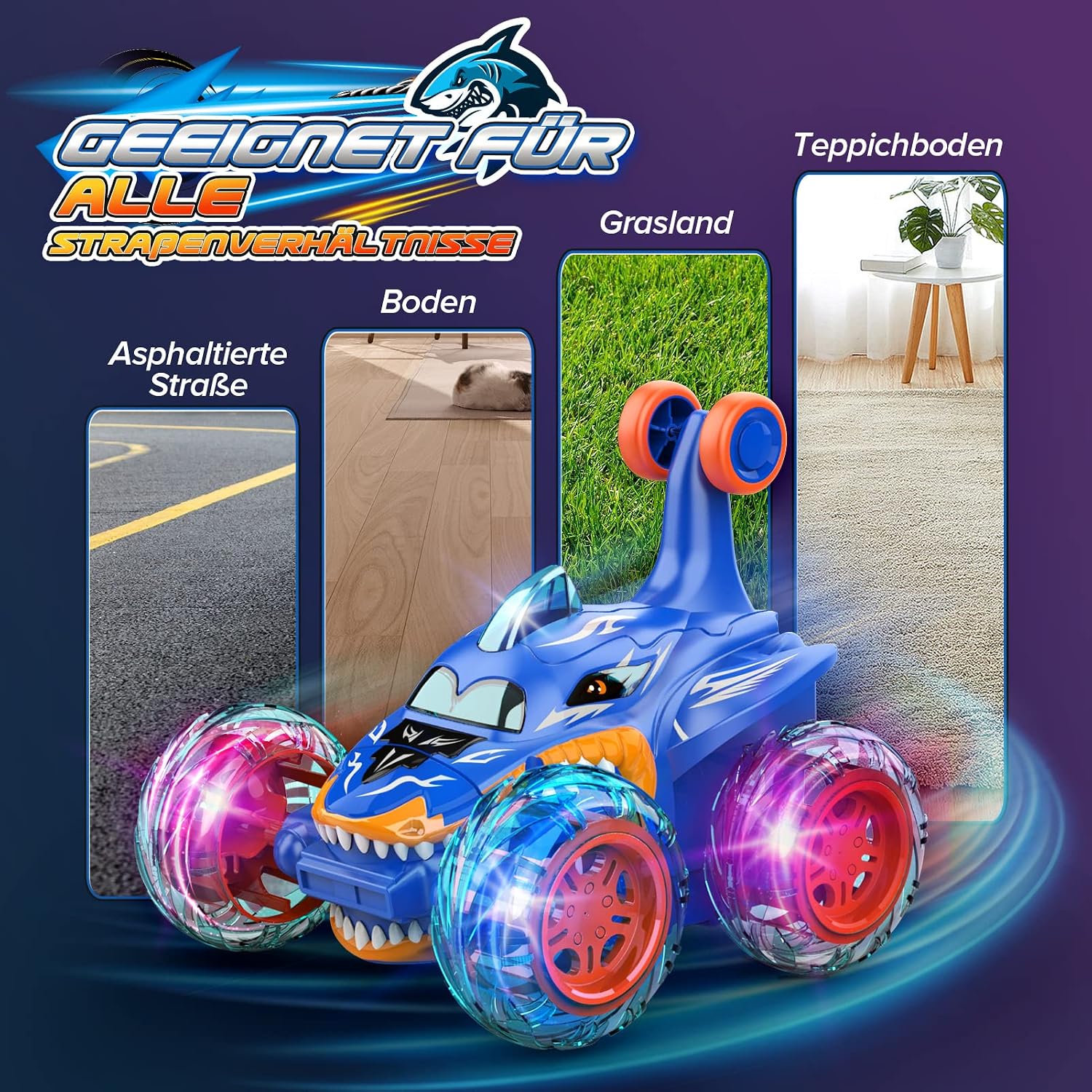 Thumbnail 3 de Dislocati RC Stunt Auto – 360°-Drehung, LED-Lichtshow und 2,4-GHz Multiplayer