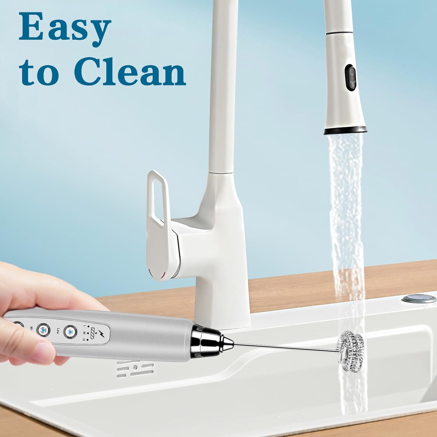 Thumbnail 5 de BSRGMS Milk Frother Handheld 1200mAh