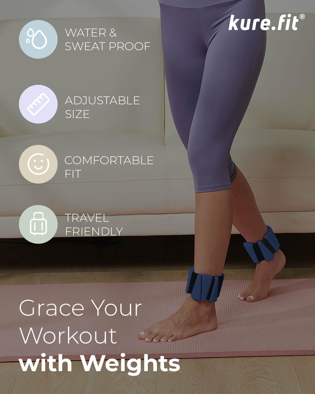 Detalle de Wrist and Ankle Weights, 1 lb Each