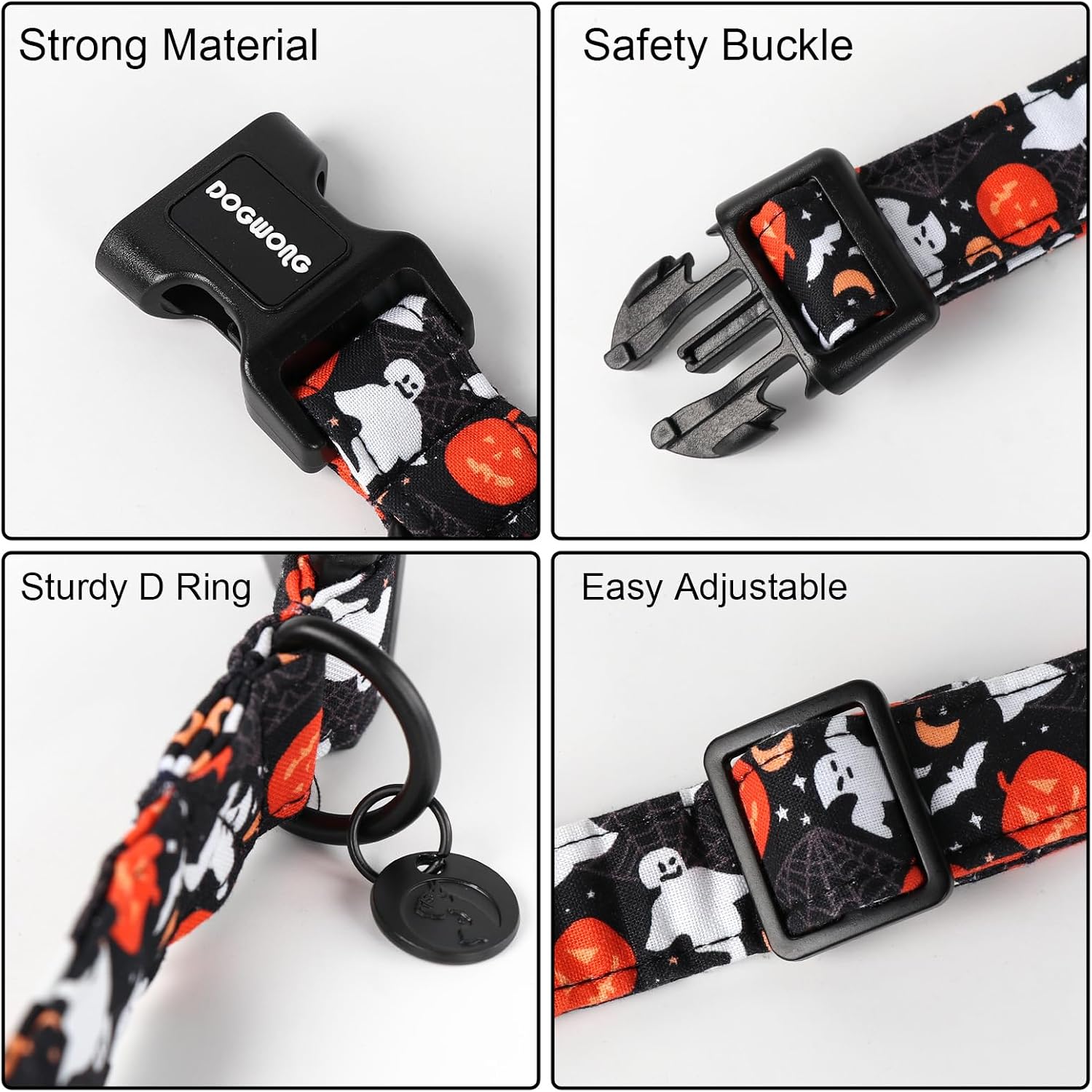 Detalle de DOGWONG Cotton Dog Collar