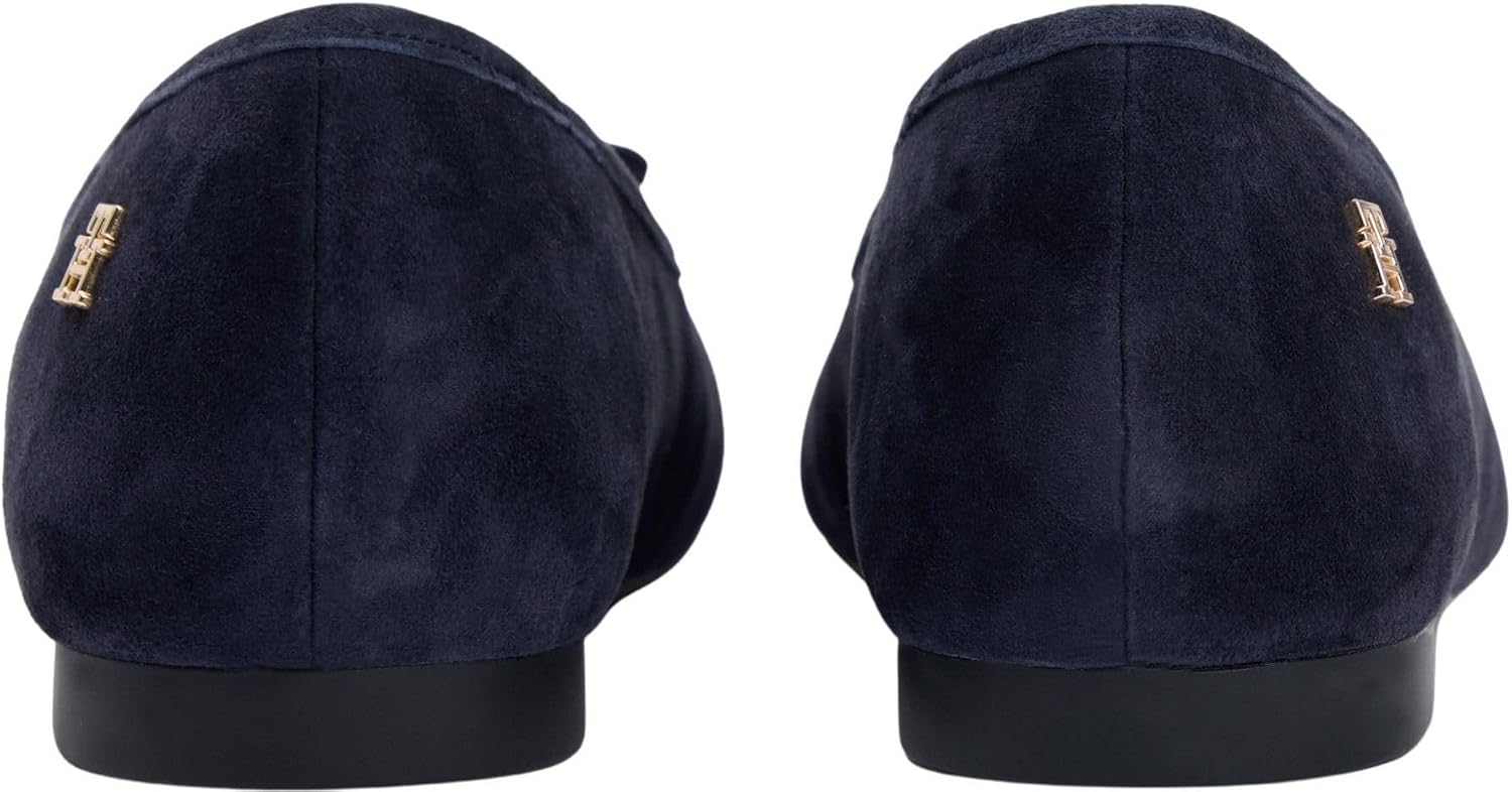 Detalle 2 de Tommy Hilfiger Damen Suede Ballerina FW0FW09357 - Elegante Leder-Ballerinas