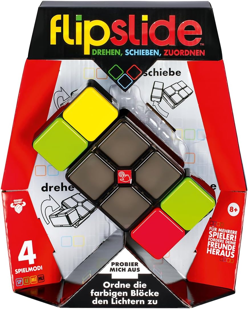 Detalle 2 de Moose Toys Flipslide – Jeu électronique de correspondance (tourner, pousser, attribuer) dès 8 ans, en allemand