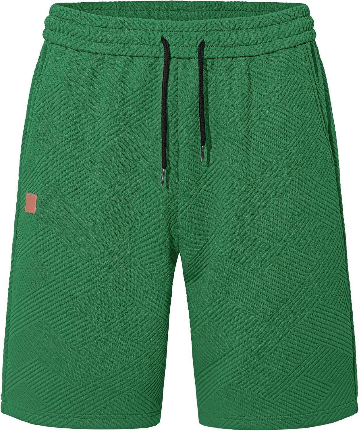 Detalle de TARAINYA Textur Kurze Hosen Herren – Baumwolle Shorts mit Elastischer Taille, Kordelzug und Taschen
