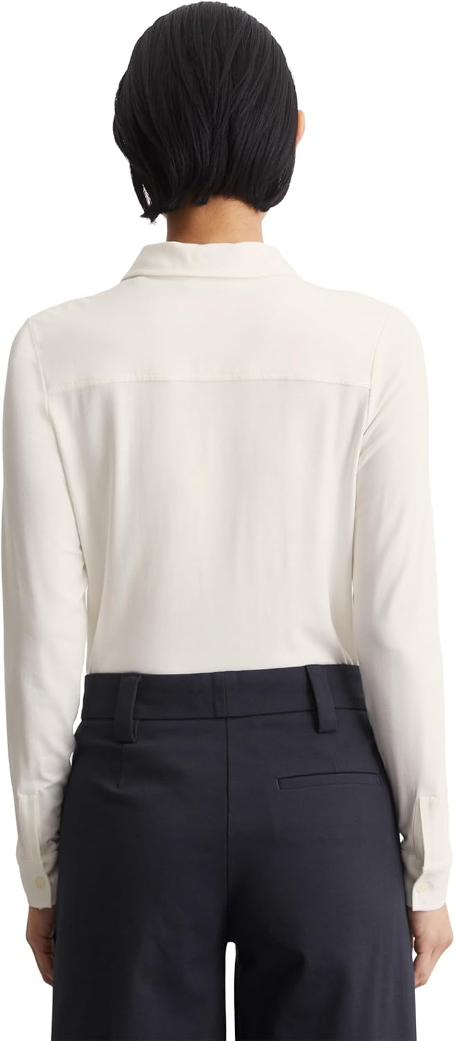 Thumbnail 2 de Marc O'Polo Damen Jerseybluse mit Stretch-Anteil Spitzkragen