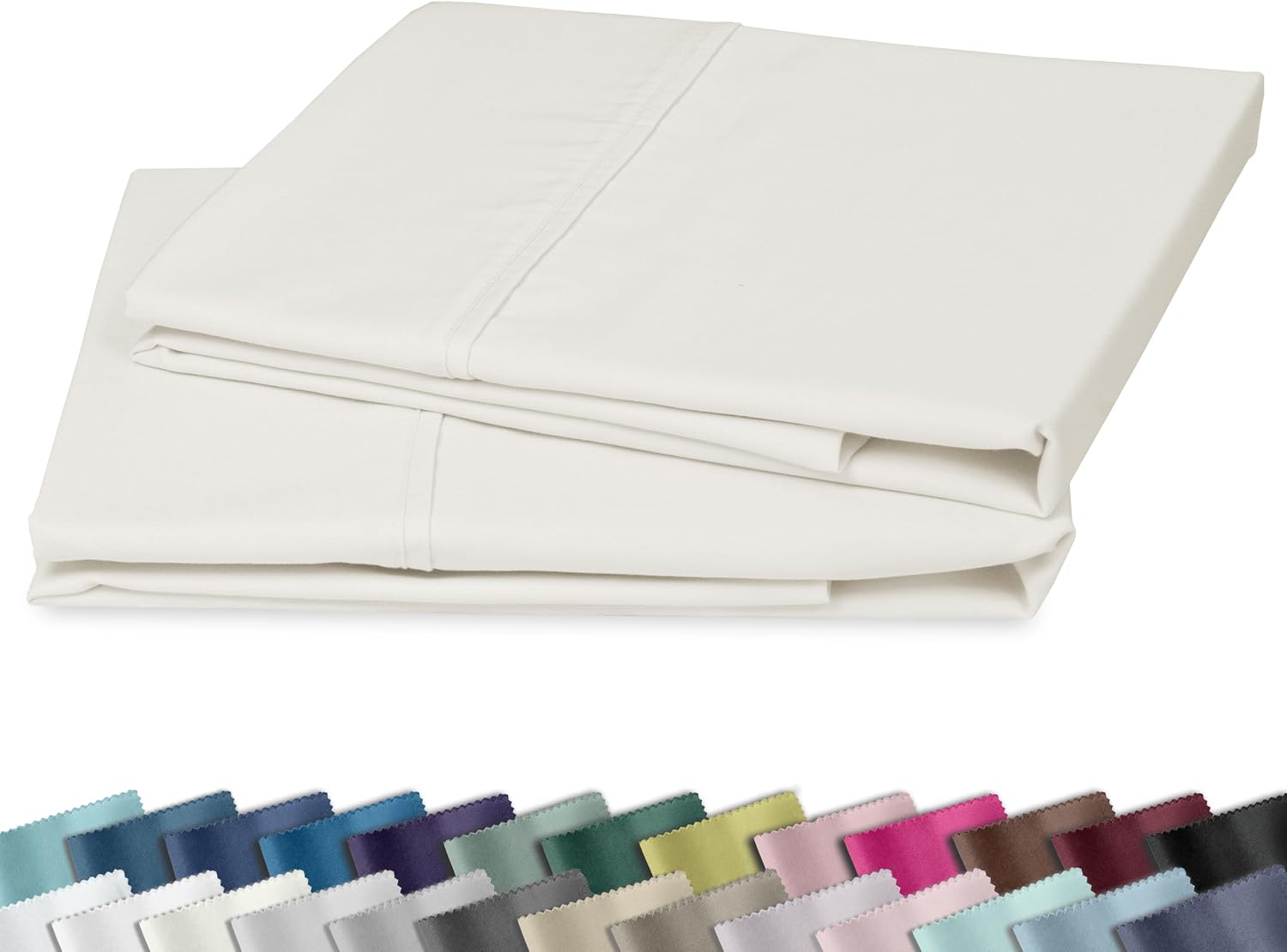 Detalle de California Design Den Cotton Pillowcases, 400 Thread Count