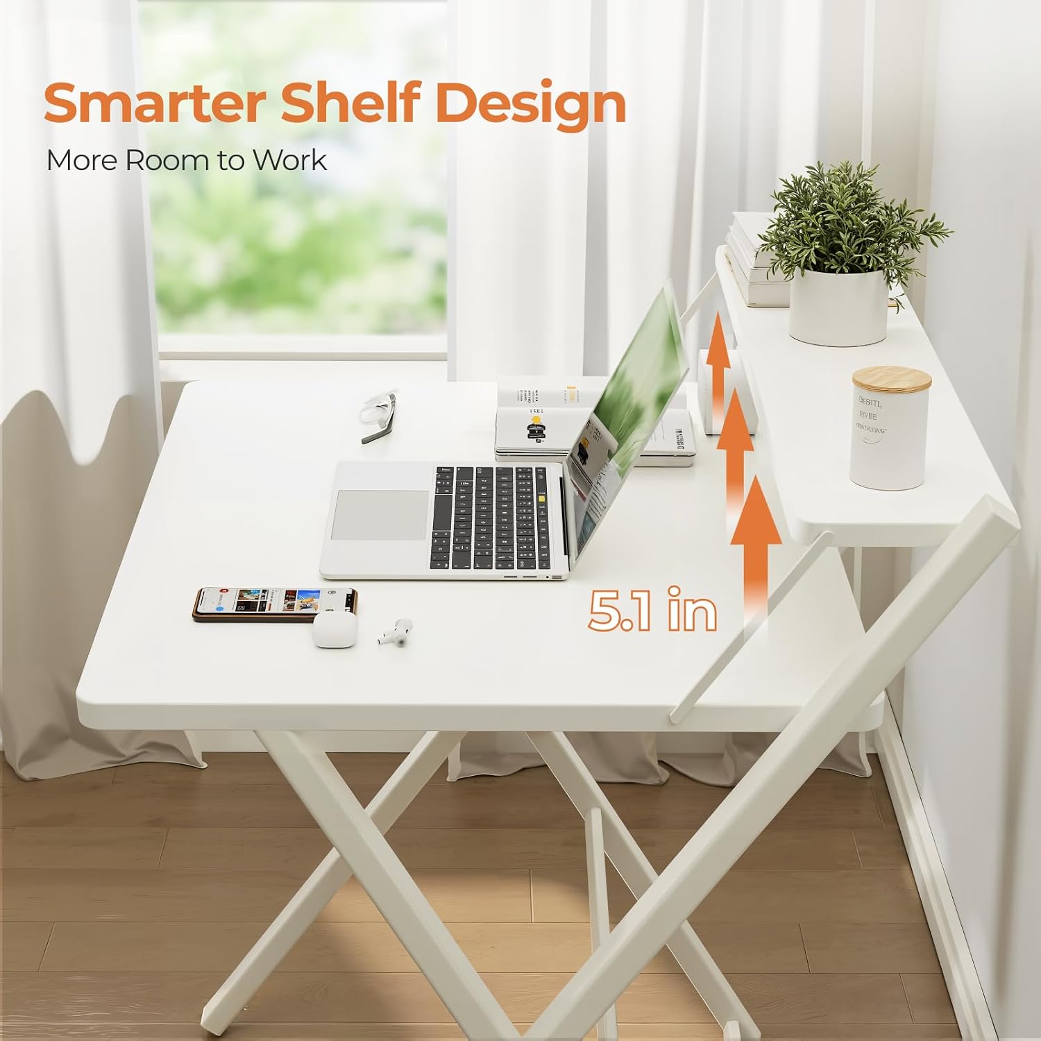 Thumbnail 5 de GreenForest Folding Desk No Assembly Required