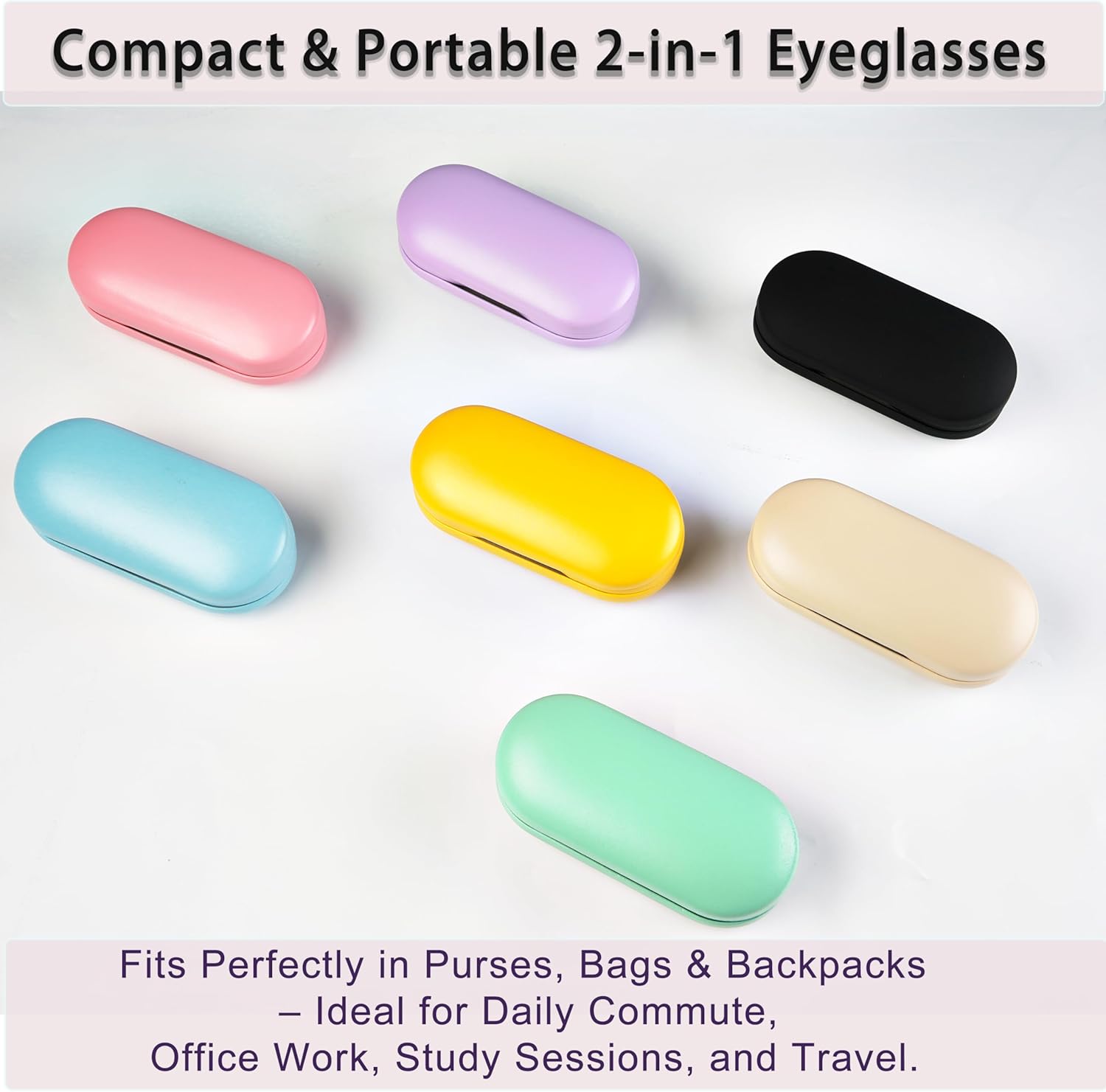 Detalle de Lasiyanor 2 in 1 Eyeglass Case & Contact Lens Box — Portable Travel Companion