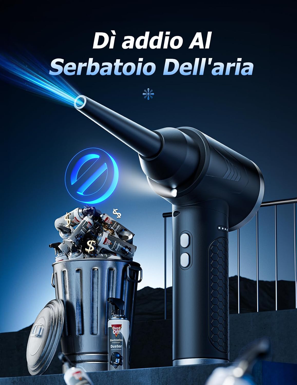 Thumbnail 1 de Aria Compressa Elettrico 3 Velocità LED 100000 RPM
