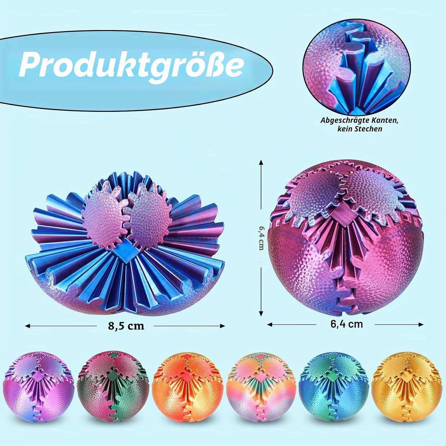 Thumbnail 4 de Gear Ball Fidget Spielzeug 6 cm