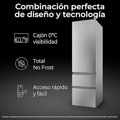 Thumbnail 5 de Haier 3D 60 HTR3620ENMG – Frigorífico Combi de 414 L con Direct Access y Fresh Zone 0°