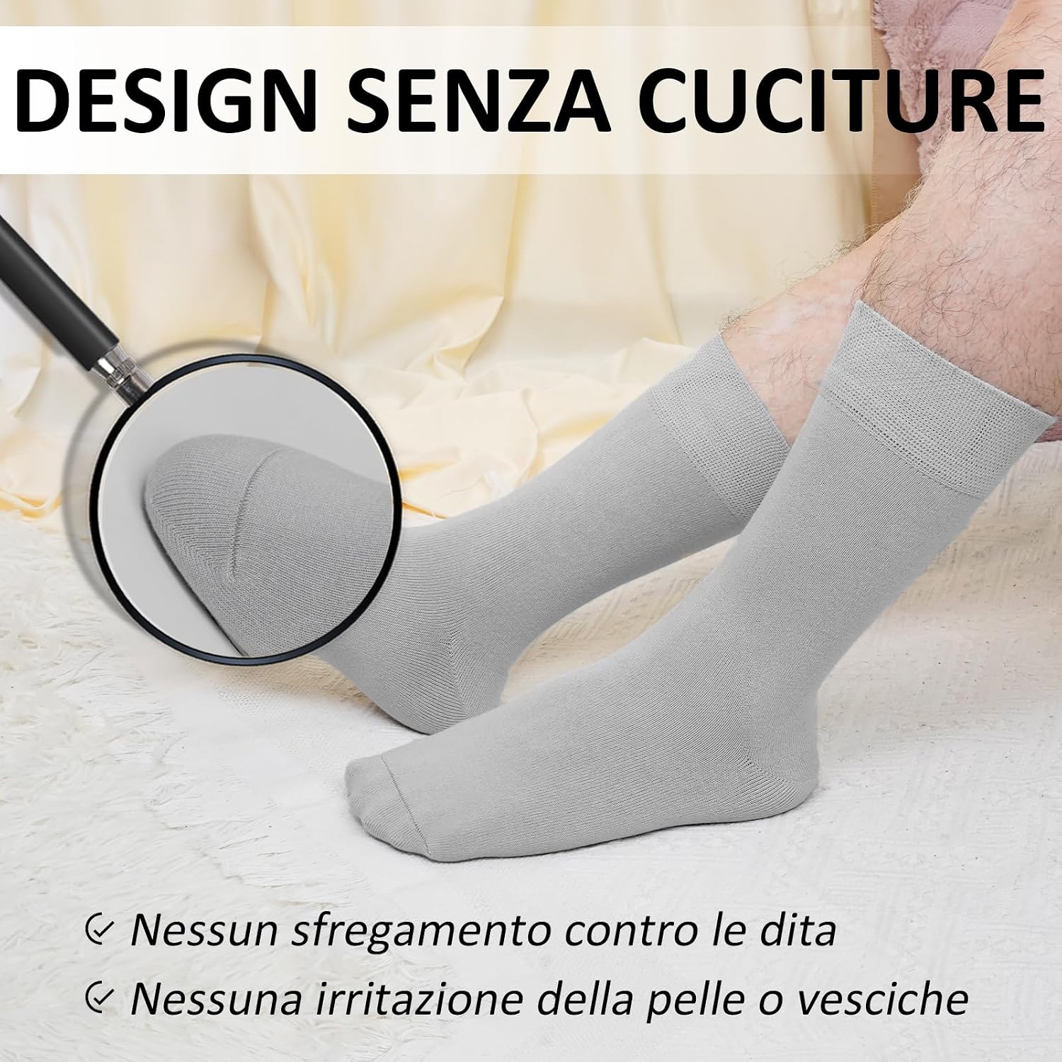 Thumbnail 4 de LOFIR calze in bambù senza cuciture antibatteriche uomo donna (4 paia) taglia 35-50