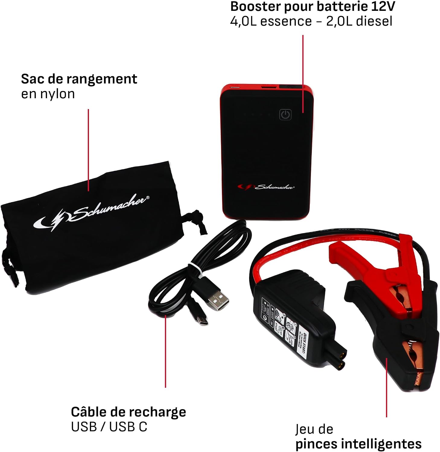 Thumbnail 5 de Schumacher Electric SL471 – Booster Batterie 600A 12V avec Power Bank et lampe torche