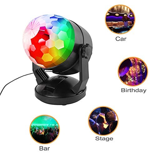 Thumbnail 7 de CATPOWER Fernbedienung Party-Licht mit Klangaktivierung – tragbar, USB oder Batterien, RGB-Disco-Kugel & Stroboskop