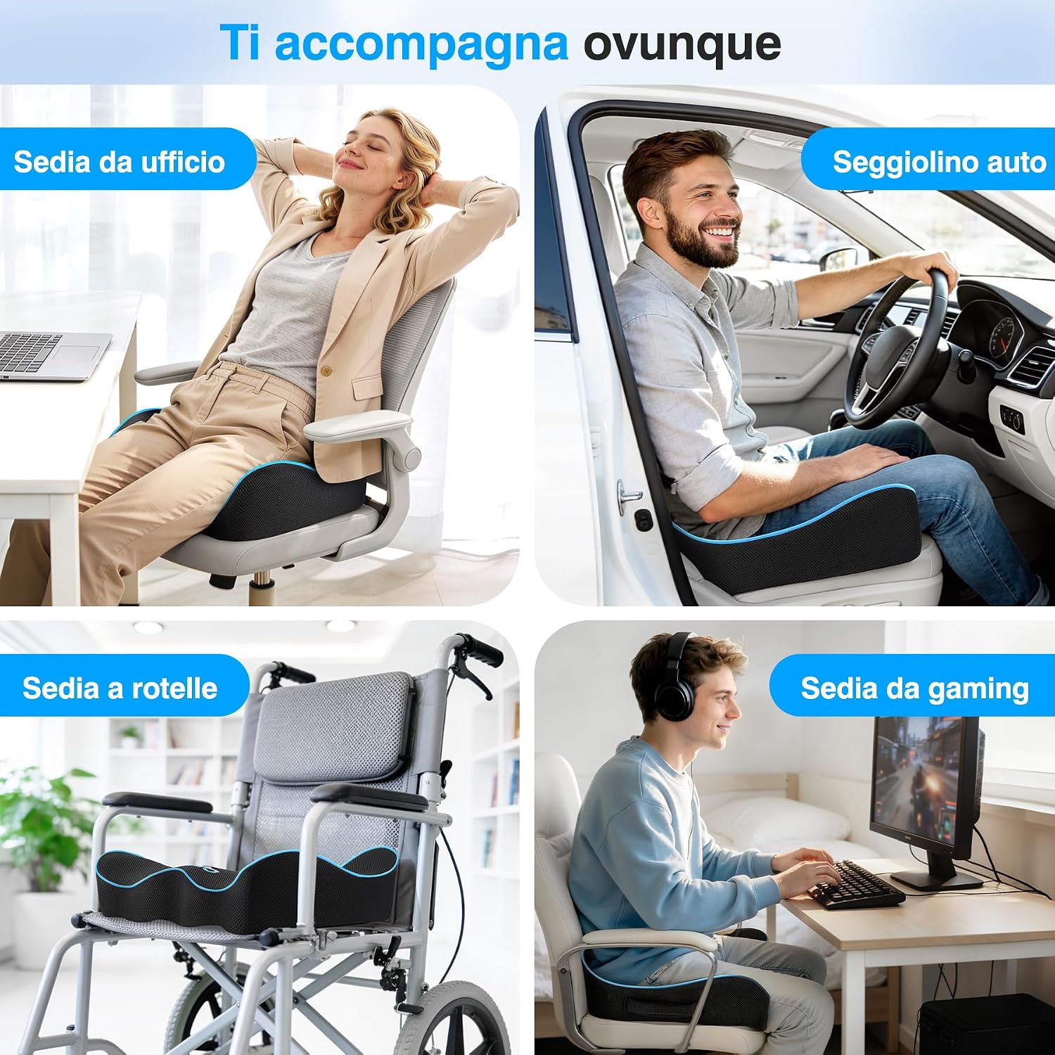 Thumbnail 6 de Ophy Cuscino Sedia – Memory Foam Premium a Forma U, comfort morbido e supporto completo