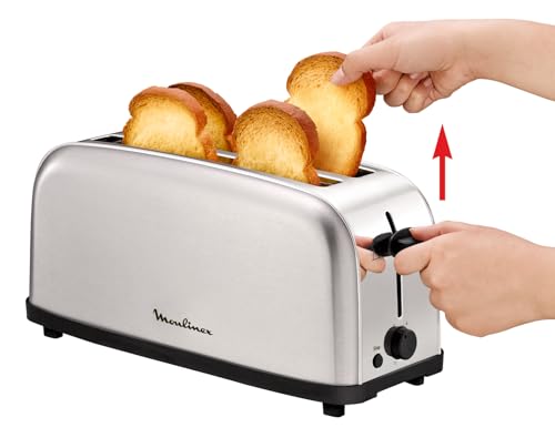 Detalle 2 de Moulinex Classic: Tostador de Acero Inoxidable con 2 Ranuras Largas (LS330D) y 6 Niveles de Tostado