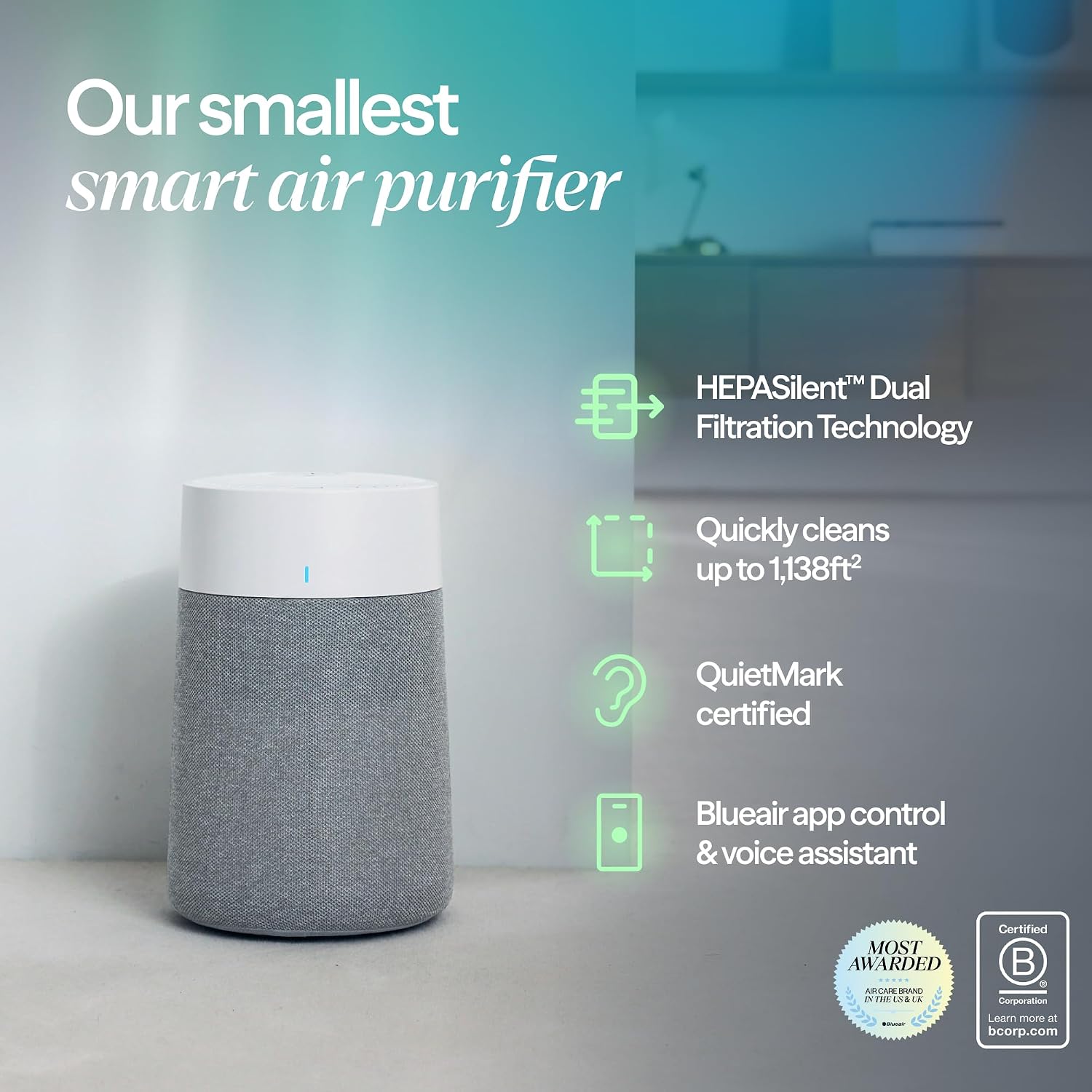 Detalle 2 de BLUEAIR Blue Pure 511i Max Smart Air Purifier with Wi-Fi and HEPASilent