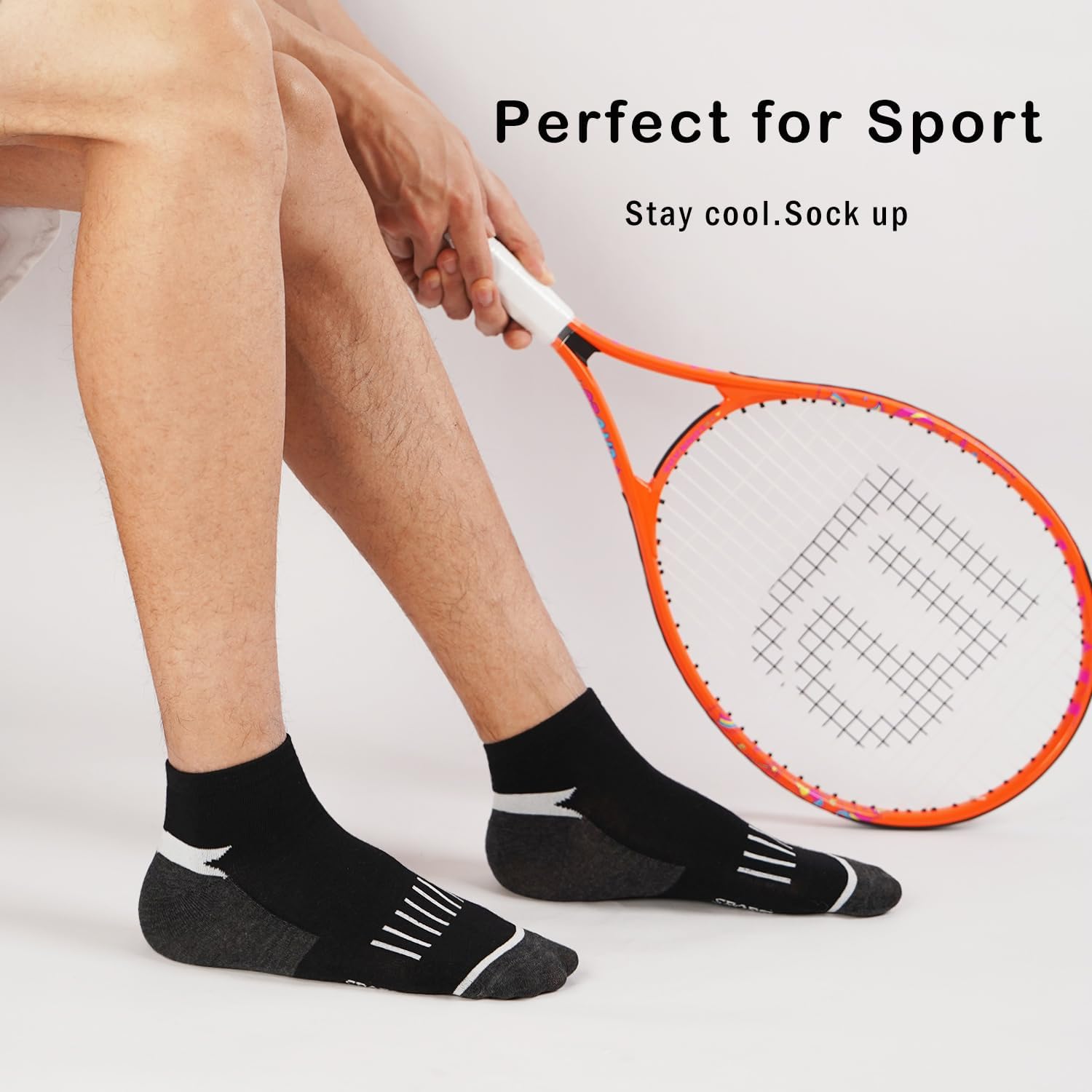 Detalle 2 de L&K 12 paia Calze da Uomo sportive Sneaker Cotone multicolore – comfort daily