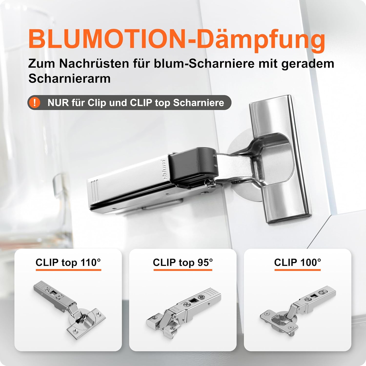 Detalle 2 de BLUMOTION Dämpfer zum Aufstecken für Blum CLIP top/CLIP Scharniere – 10er Pack