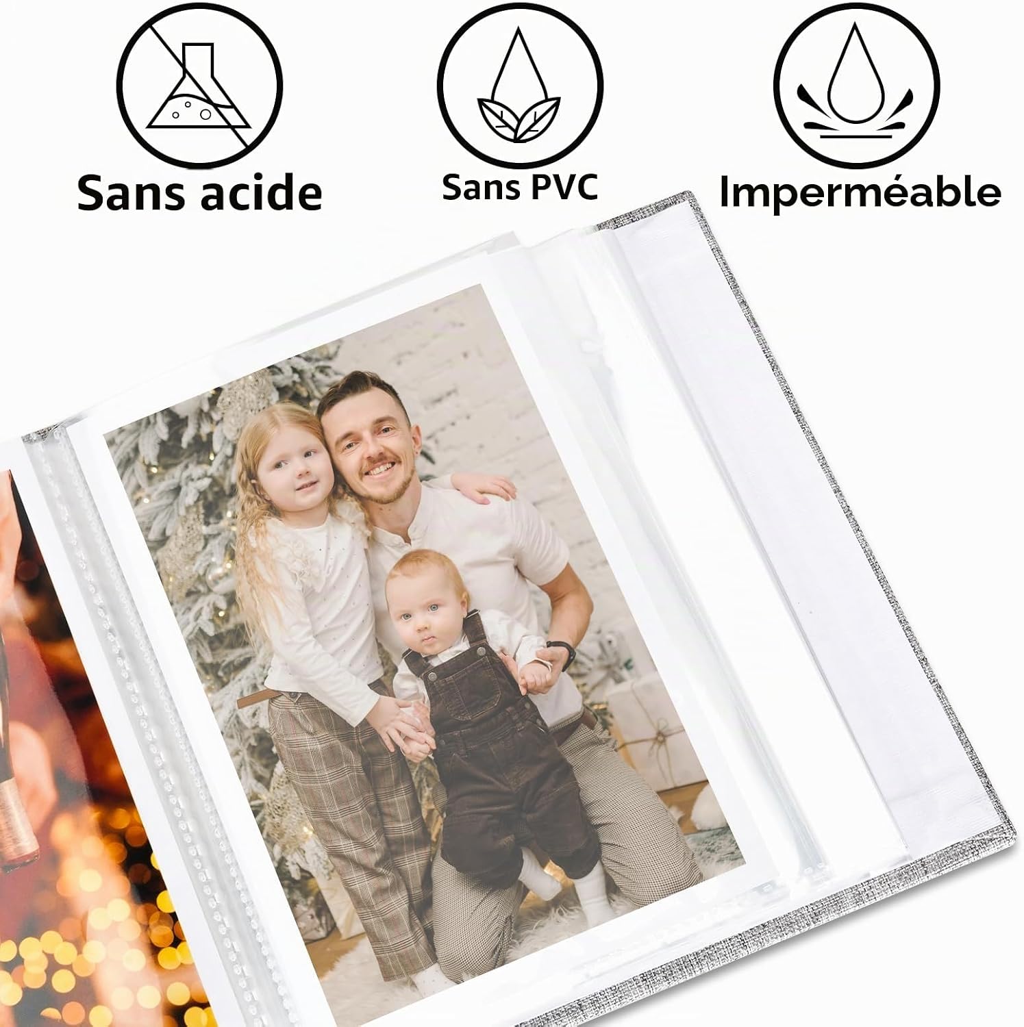 Detalle 2 de Vienrose VR-MB26K-50K-Blue fotoalbumset, 2 albums voor 10 x 15 cm, linnen