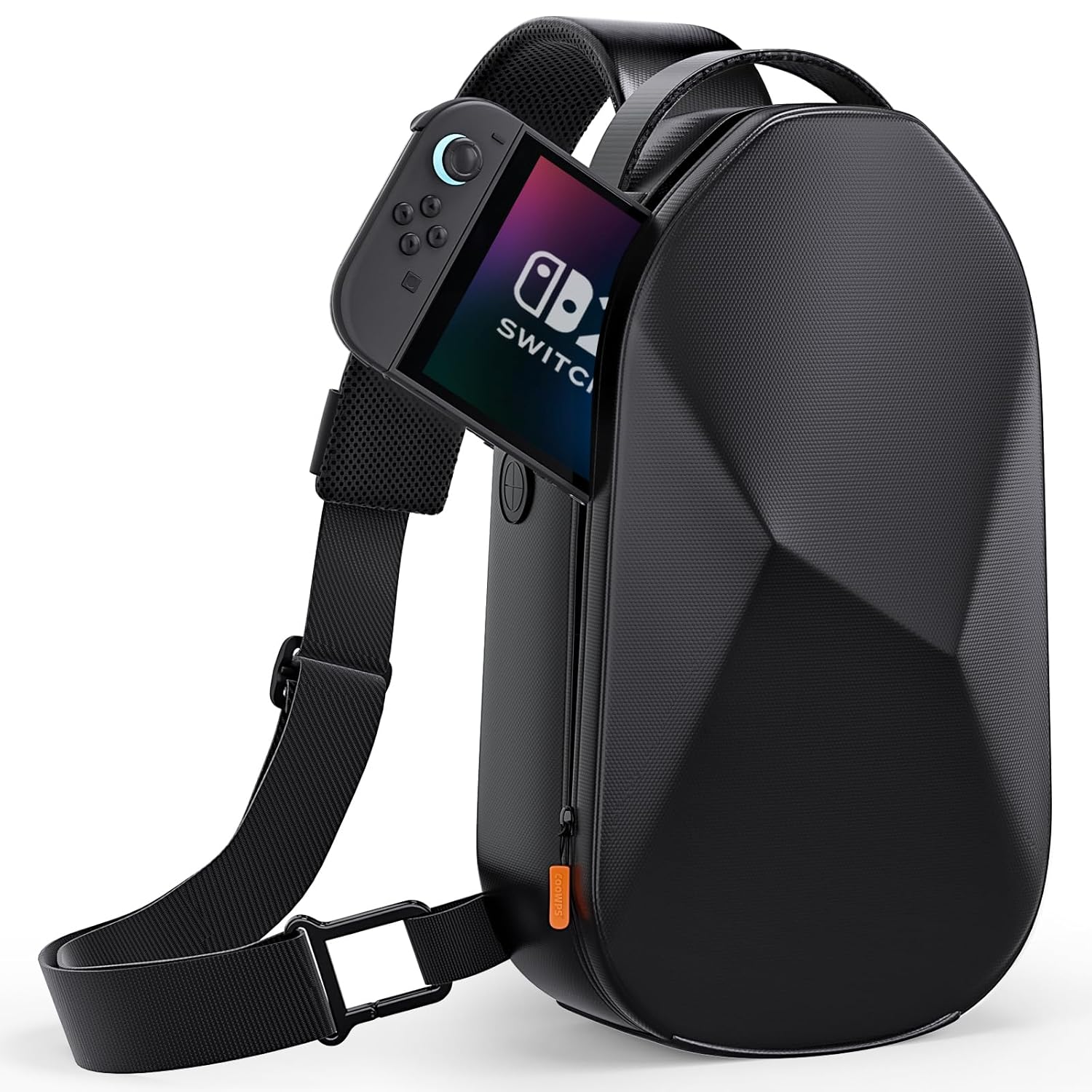 Detalle de COOWPS Sling Bag for Nintendo Switch 2 (2025): Protective EVA Shell Carrying Case for On-the-Go Gaming