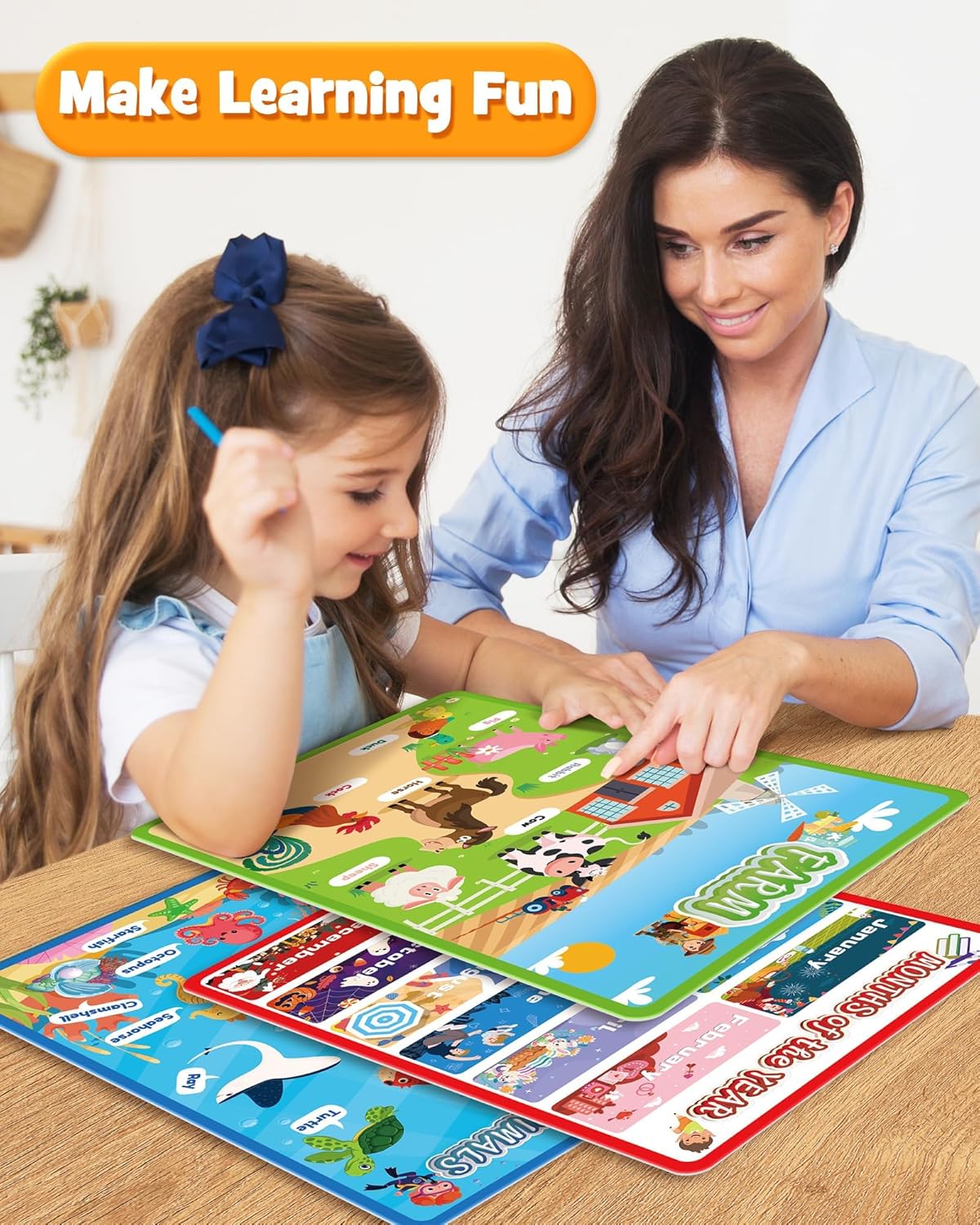 Detalle 2 de D-FantiX Alphabet Poster set: 20 laminated educational posters for toddlers (ages 1–3)