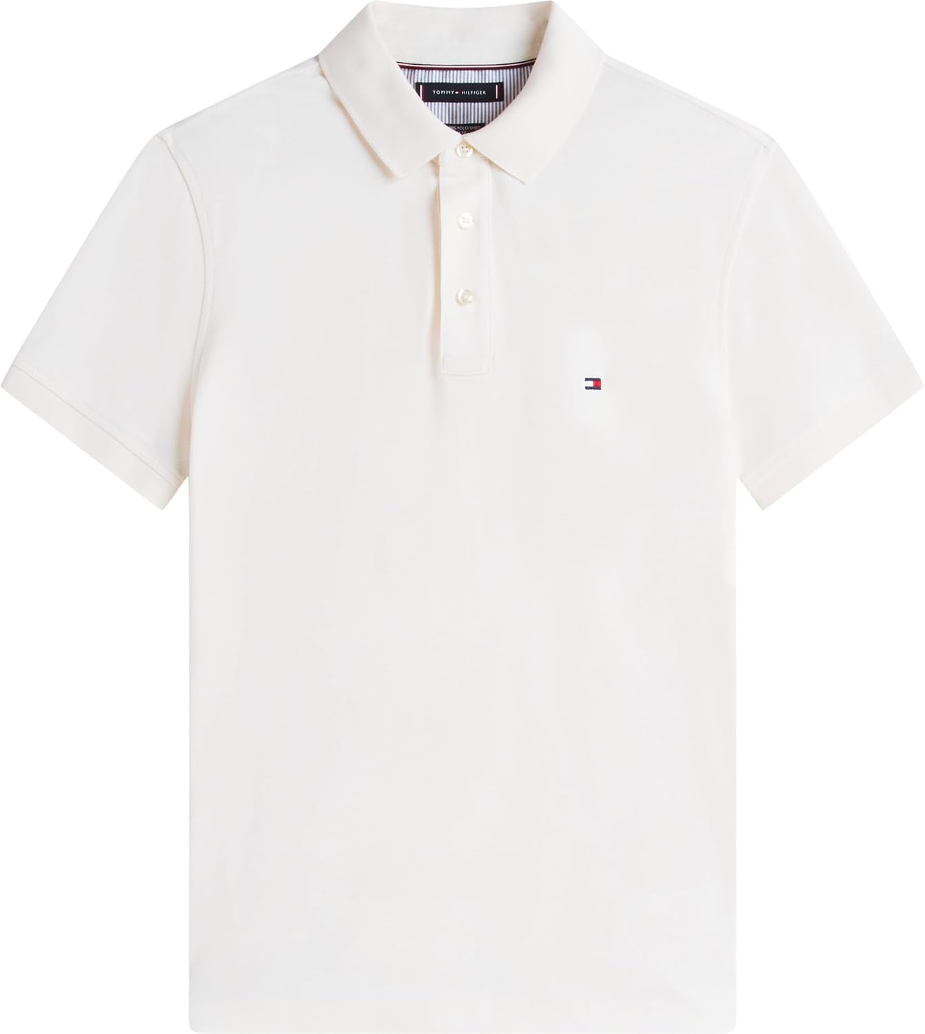 Detalle 2 de Tommy Hilfiger Herren Poloshirt Kurzarm 1985 Slim Slim Fit mit Stretch-Baumwollpike